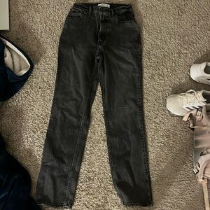 Abercrombie Jeans black wash straight